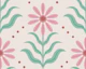 Vintage Geo Floral Pink and Green
