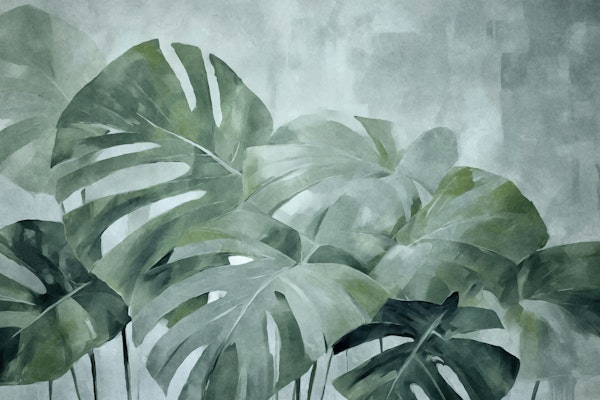 Teal Green Monstera Jungle Vibes