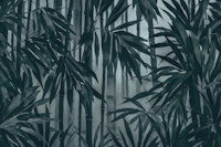 Tropical Bamboo Forest Teal Green ταπετσαρία
