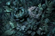Renaissance Vibes Moody Opulent Flowers Teal