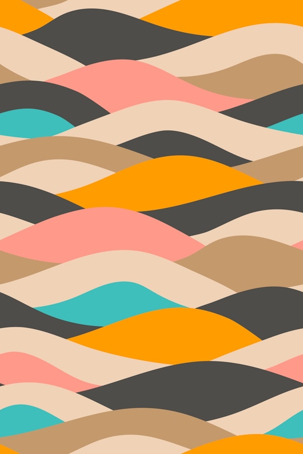 DUNES Retro Desert Mid-Century Wavy Abstract