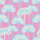 SPRING POPPIES Fresh Garden Floral Blue Pink
