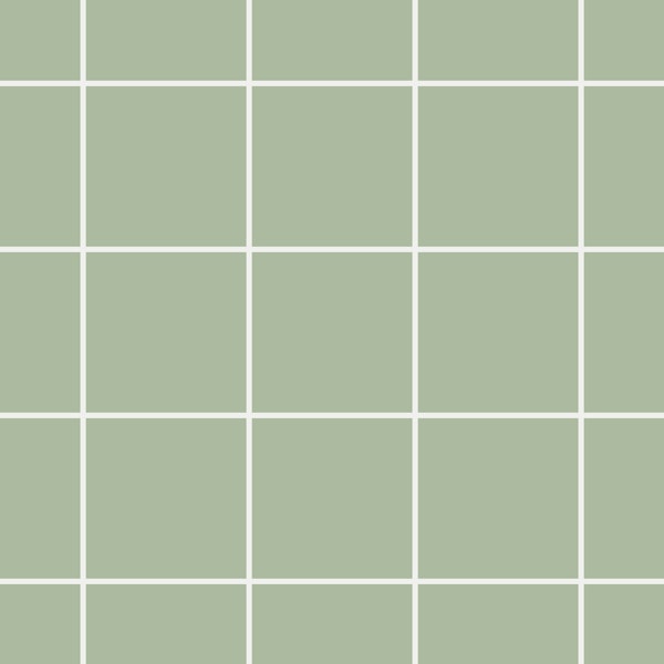 Minimal Squares Tile - Sage Green and White