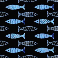 Fishy Theme on Dark ταπετσαρία
