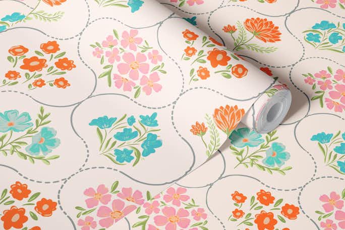 Oggy floral blossomwallpaper roll