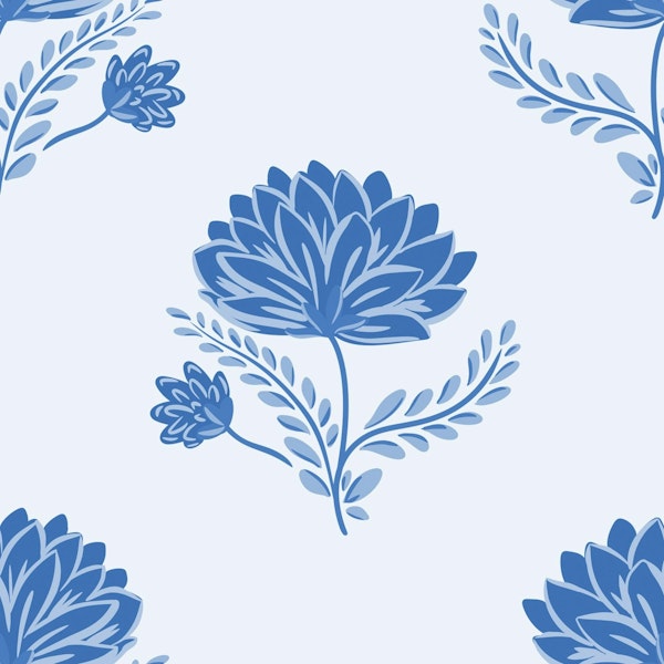 Indigo blue Marigold floral