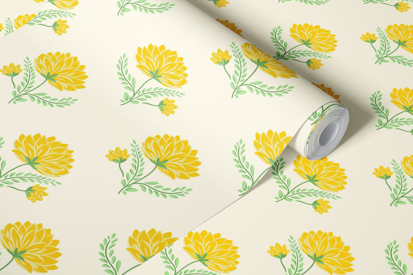 Marigold blossom wallpaper roll