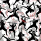 Playful Ninjas Drawing Red Lines