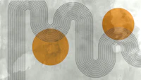 Curvy Retro Circle Arch Art wallpaper