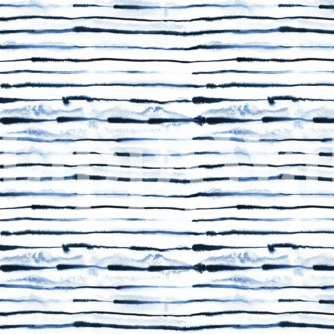 Papel de parede Indigo Electric Ink Stripes em um quarto