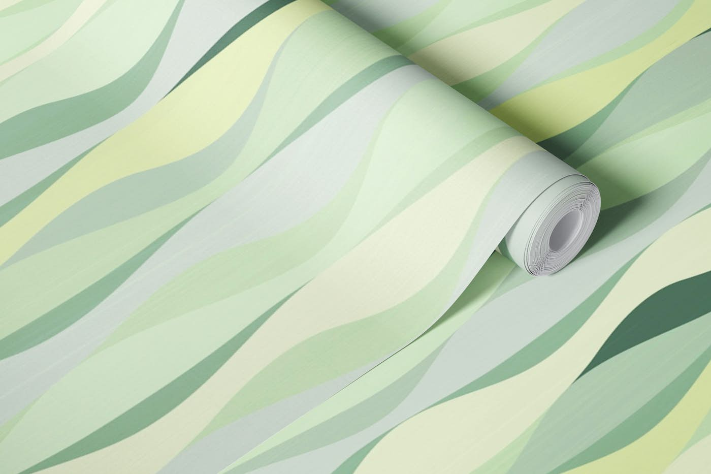 Green Wave wallpaper roll