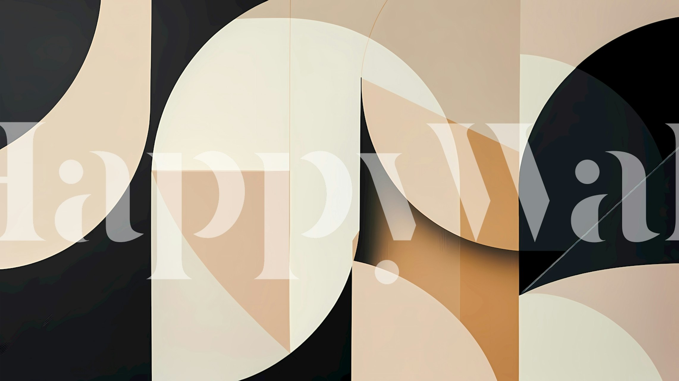 Papel de parede Geometric Concept 60 em um quarto moderno