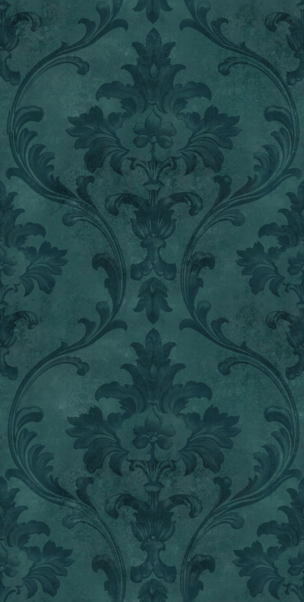 Faded Elegance Regency Damask Tapestry Teal