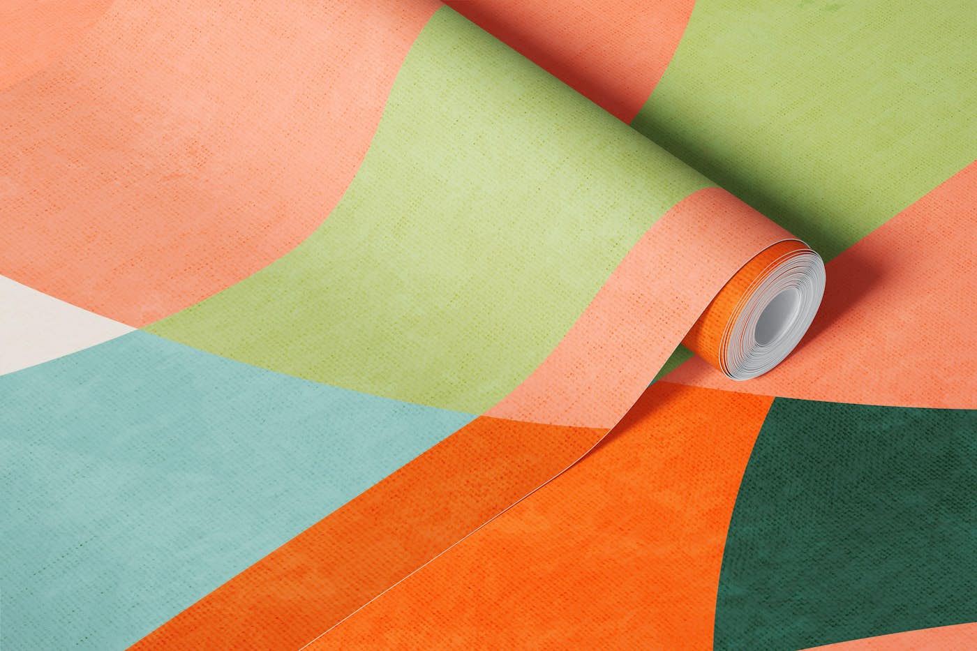 the joy of colors, mid century, abstract 4 wallpaper roll