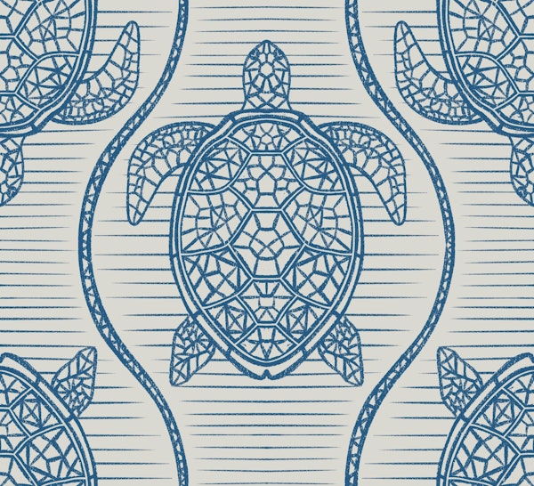 Blue Turtles Ogee Coastal Boho