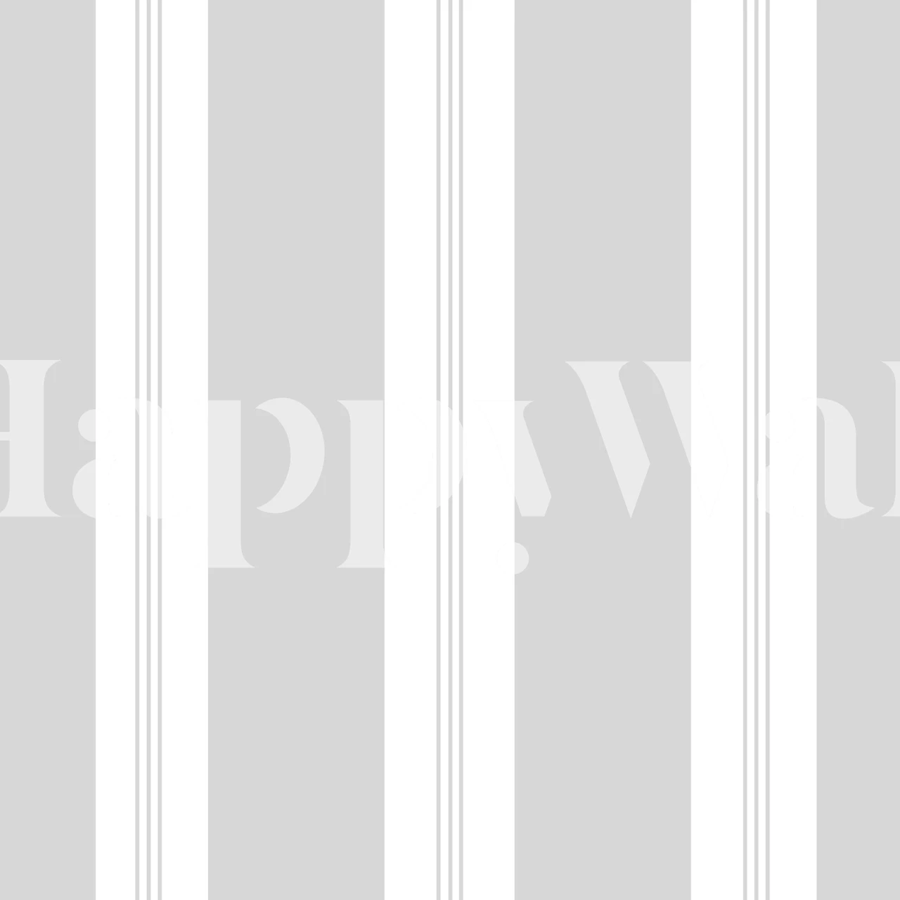 Gray white stripes glam wallpaper displayed in a room