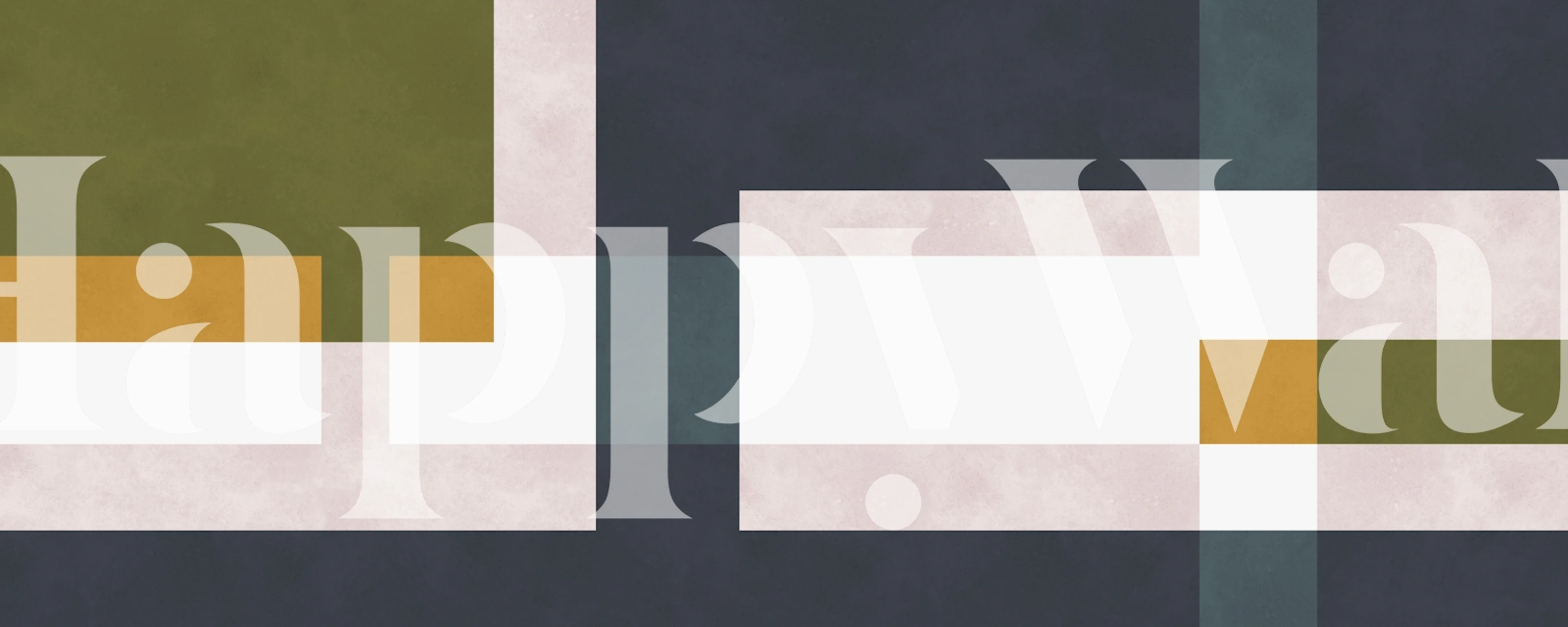 Colorful geometric watercolor wallpaper in a room