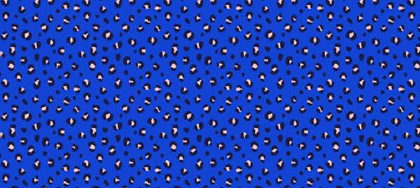 bright blue leopard print