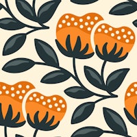 Hand drawn wildflowers pattern / 3130A tapete