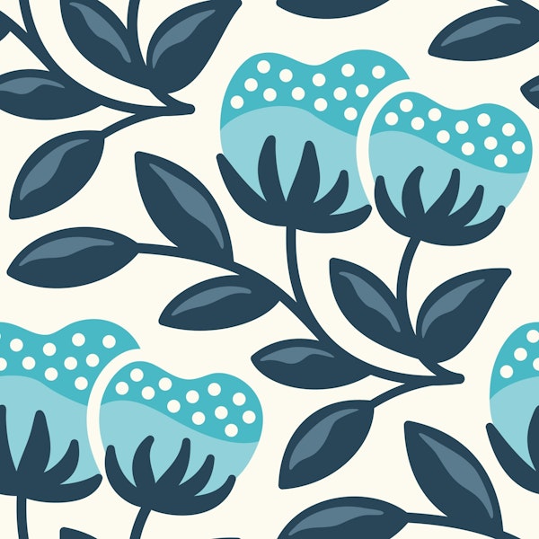 Hand drawn wildflowers pattern / 3130C
