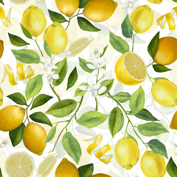 Vintage Summer Lemon Garden - SMALL