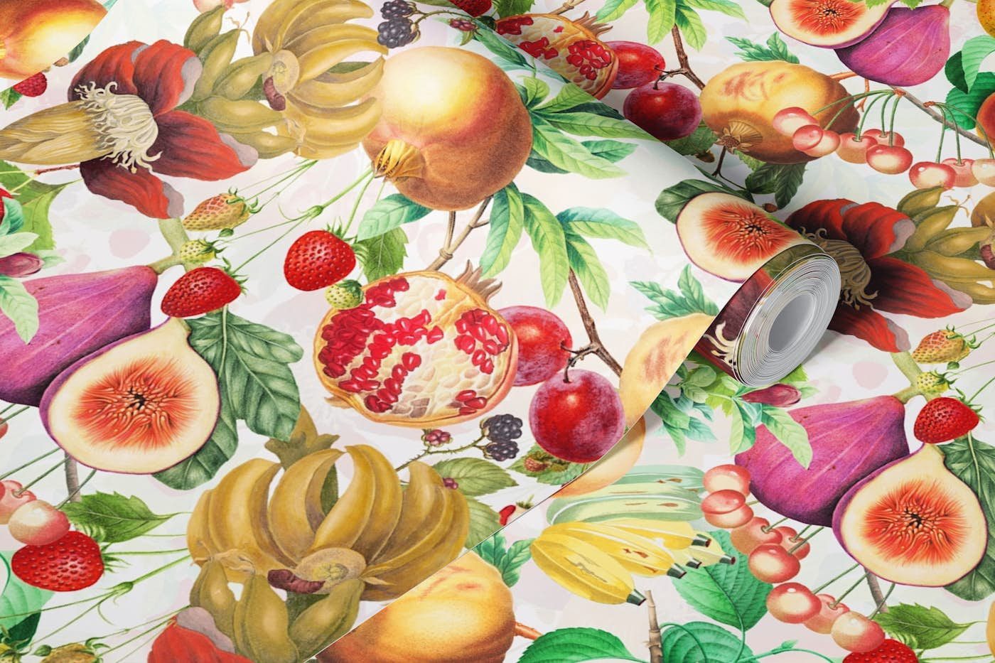 Exotic Vintage Fruits Garden 1 wallpaper roll