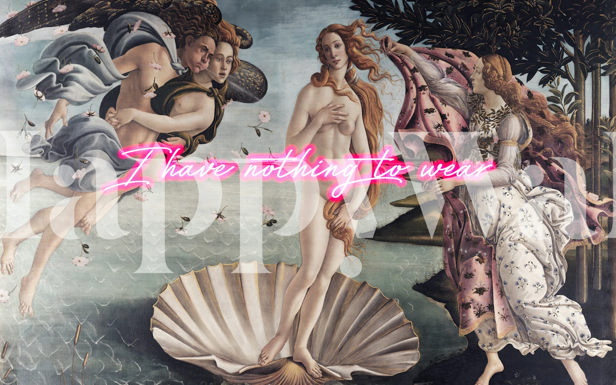 Venus Nothing To Wear wallpaper in een kamer