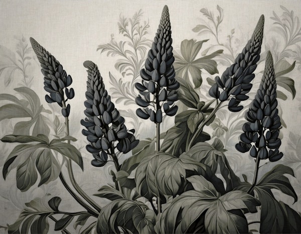 moody black summer flowers