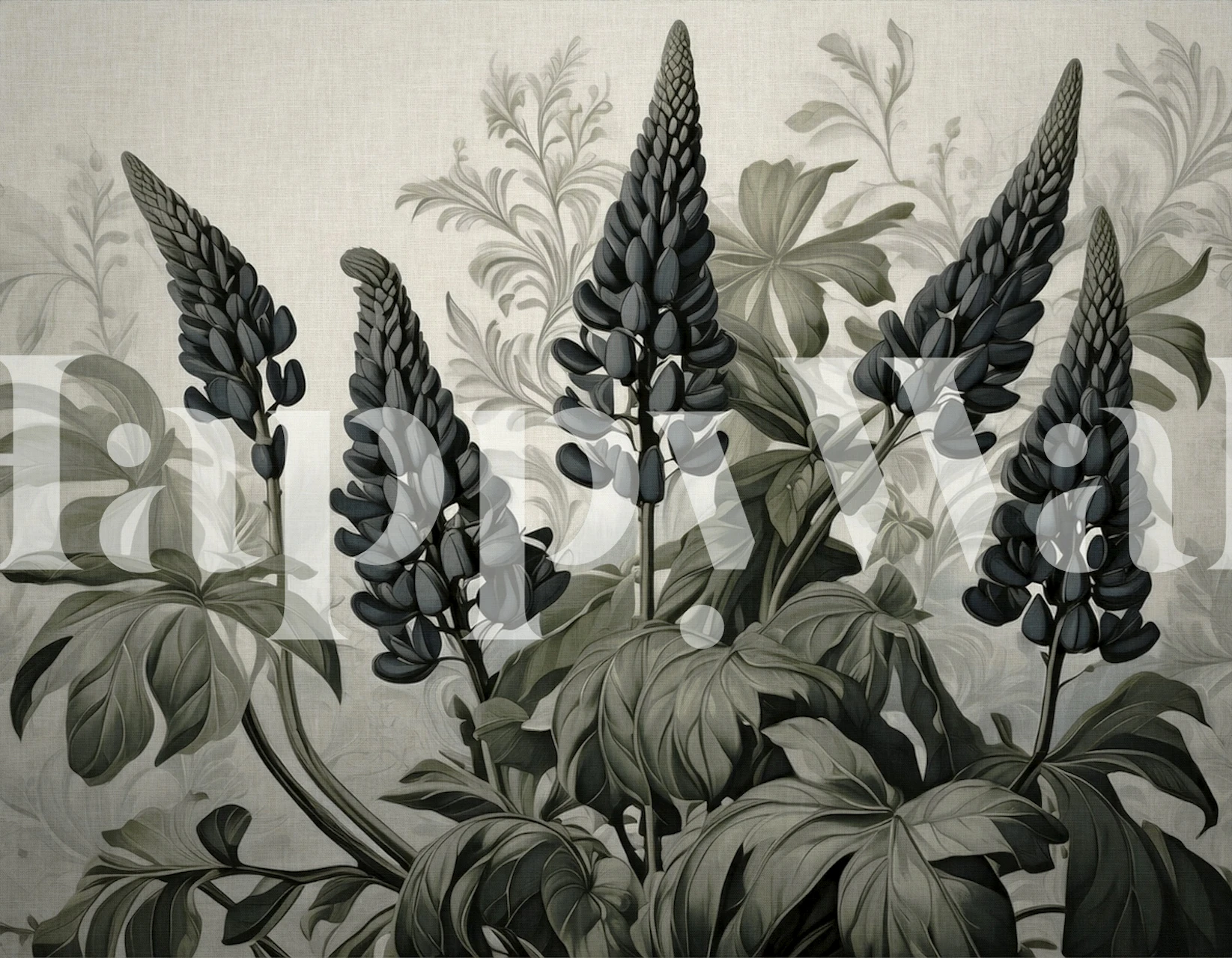 Moody black summer flowers tapeta v pokoji