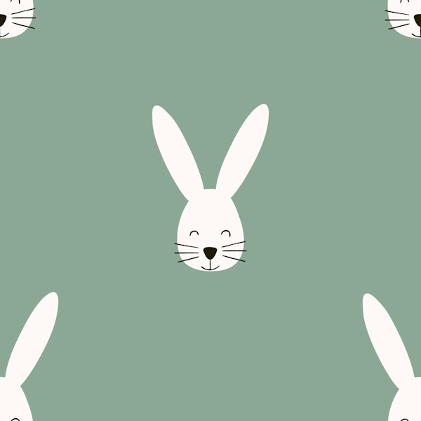Happy Bunny sage green