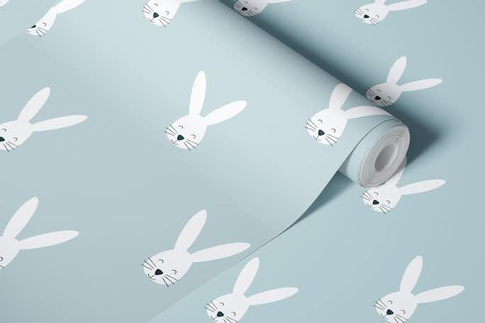 Happy Bunny bluewallpaper roll
