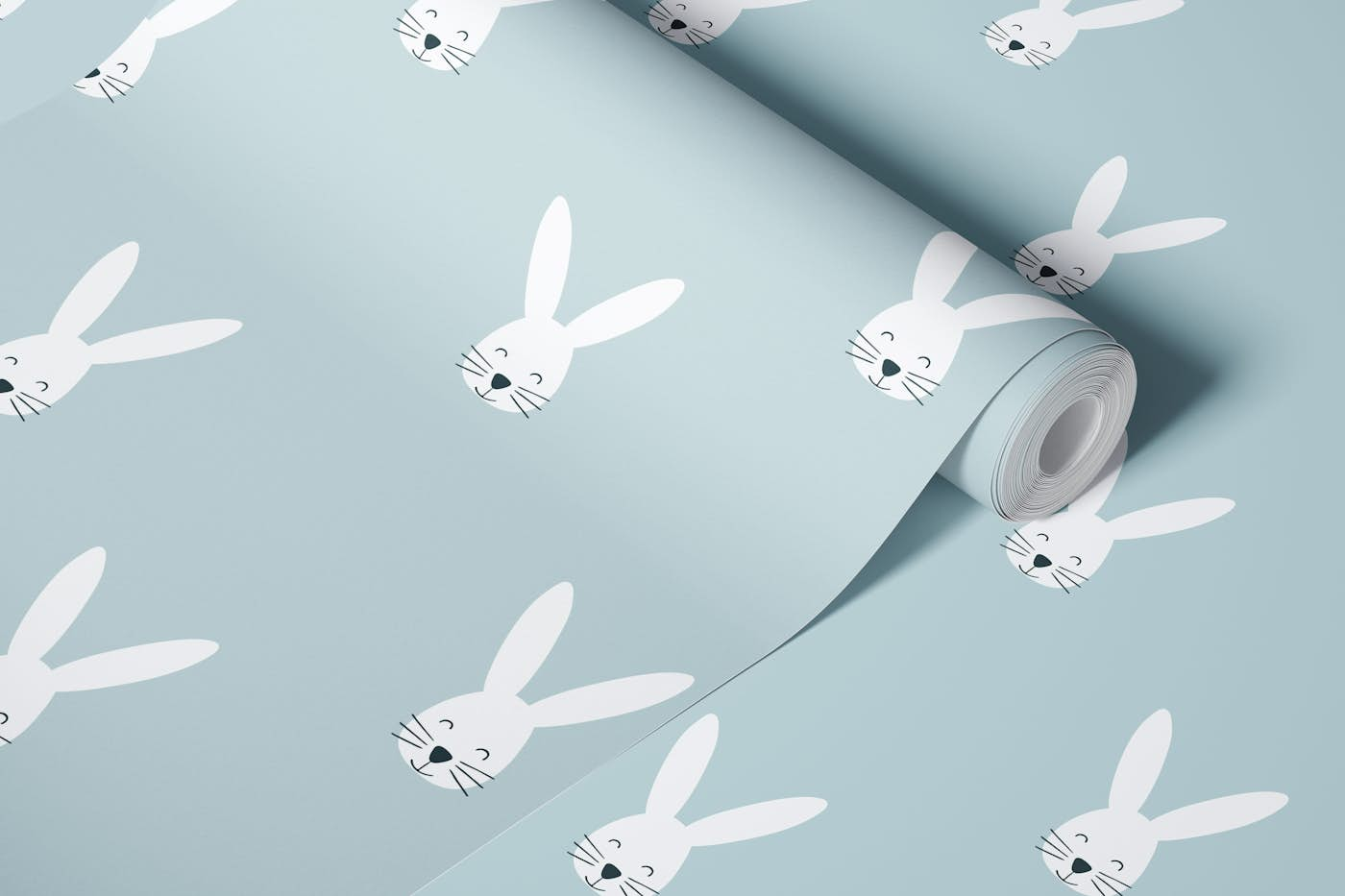 Happy Bunny blue wallpaper roll