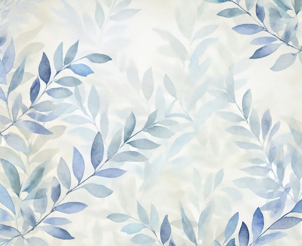 Calm Foliage Gentle Blue Leaves