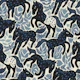 Black horses (appaloosas)