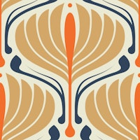 KF 02 36 E - Vintage Retro Floral wallpaper