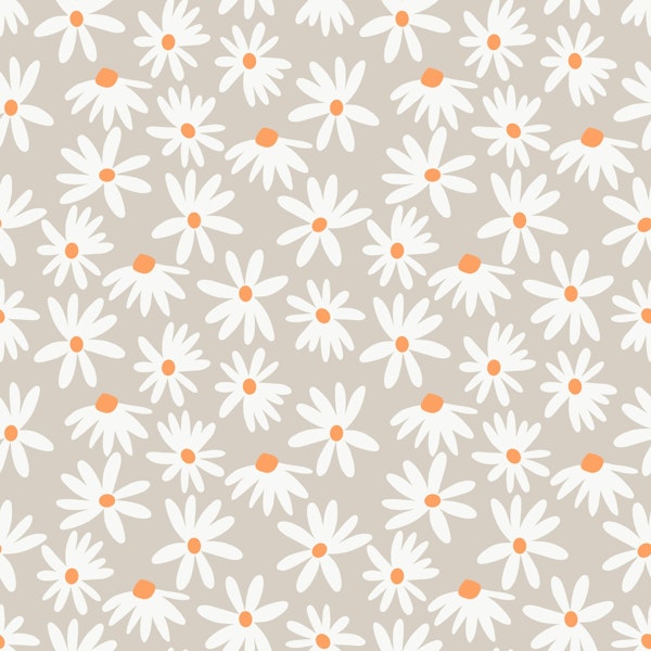 Retro Summer Daisies Pattern Small 3