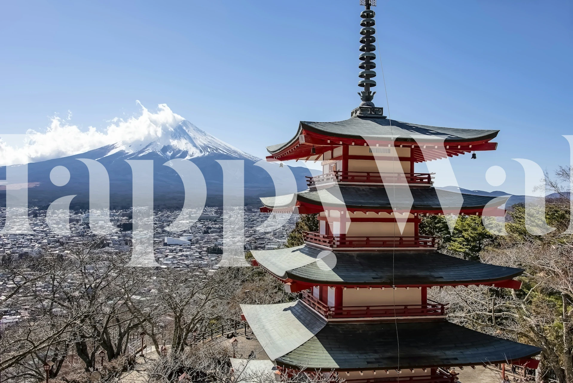 Carta da parati Chureito Temple in una stanza