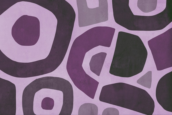 Paper Cut Shapes Abstract Art Purple