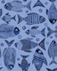 Underwater Blue Fish Parade Dark Blue