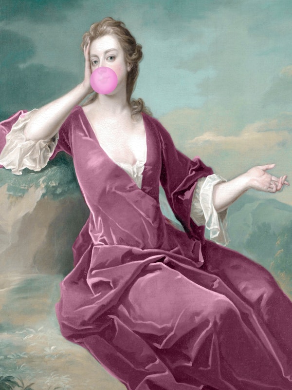 Pink Portrait of a Woman