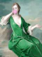 Woman wearing green dress