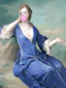 Woman wearing blue dress II
