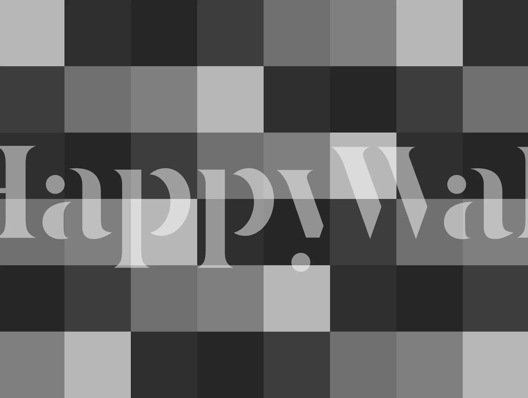 Modern check pattern wallpaper in a room