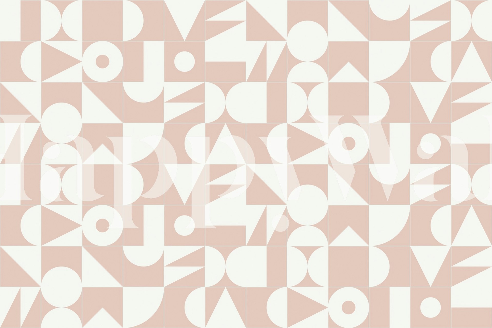 Design de papier peint géométrique dans une pièce