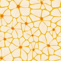 Textured Flower Mosaic - Yellow White Orange tapet