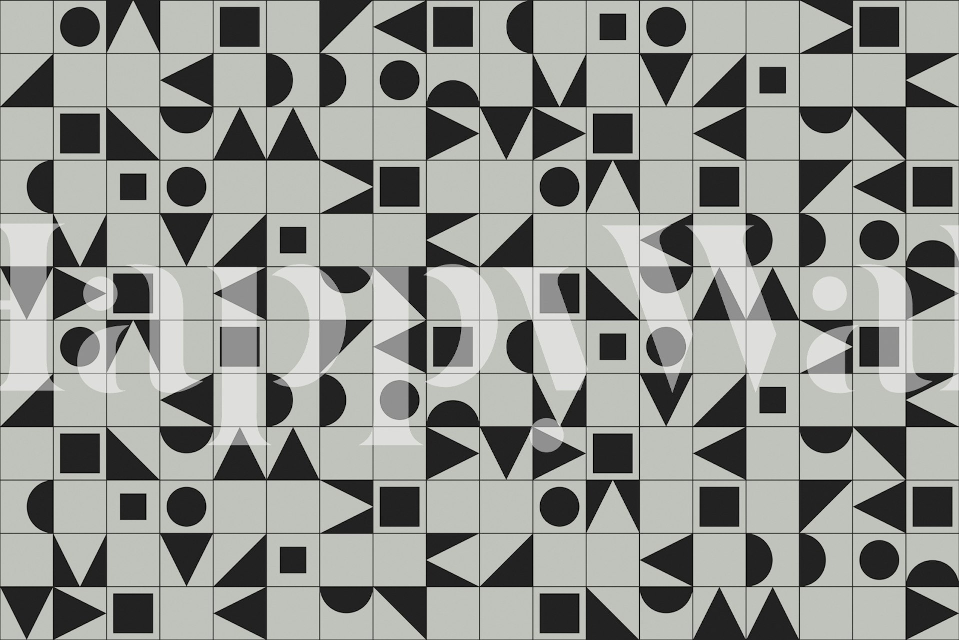 Tapeta w geometryczne wzory w pokoju