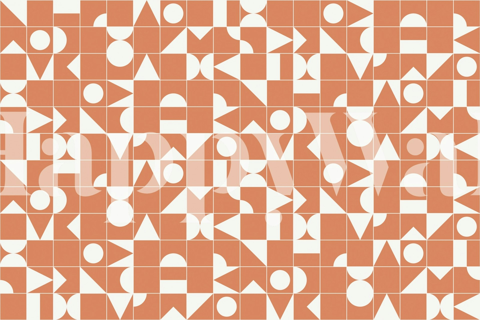 Geometryczny wzór tapety w pokoju