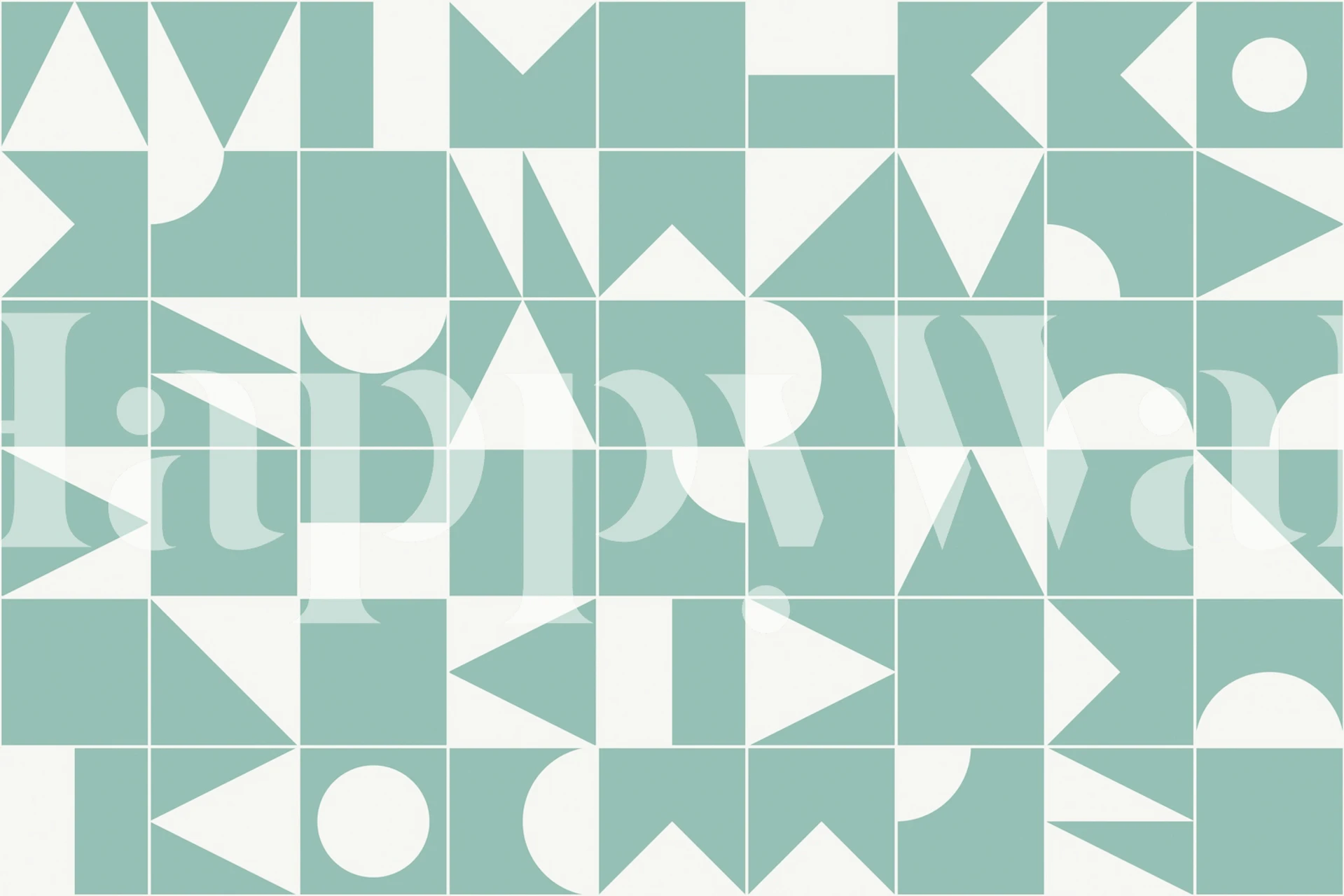 Geometric pattern wallpaper in a stylish room