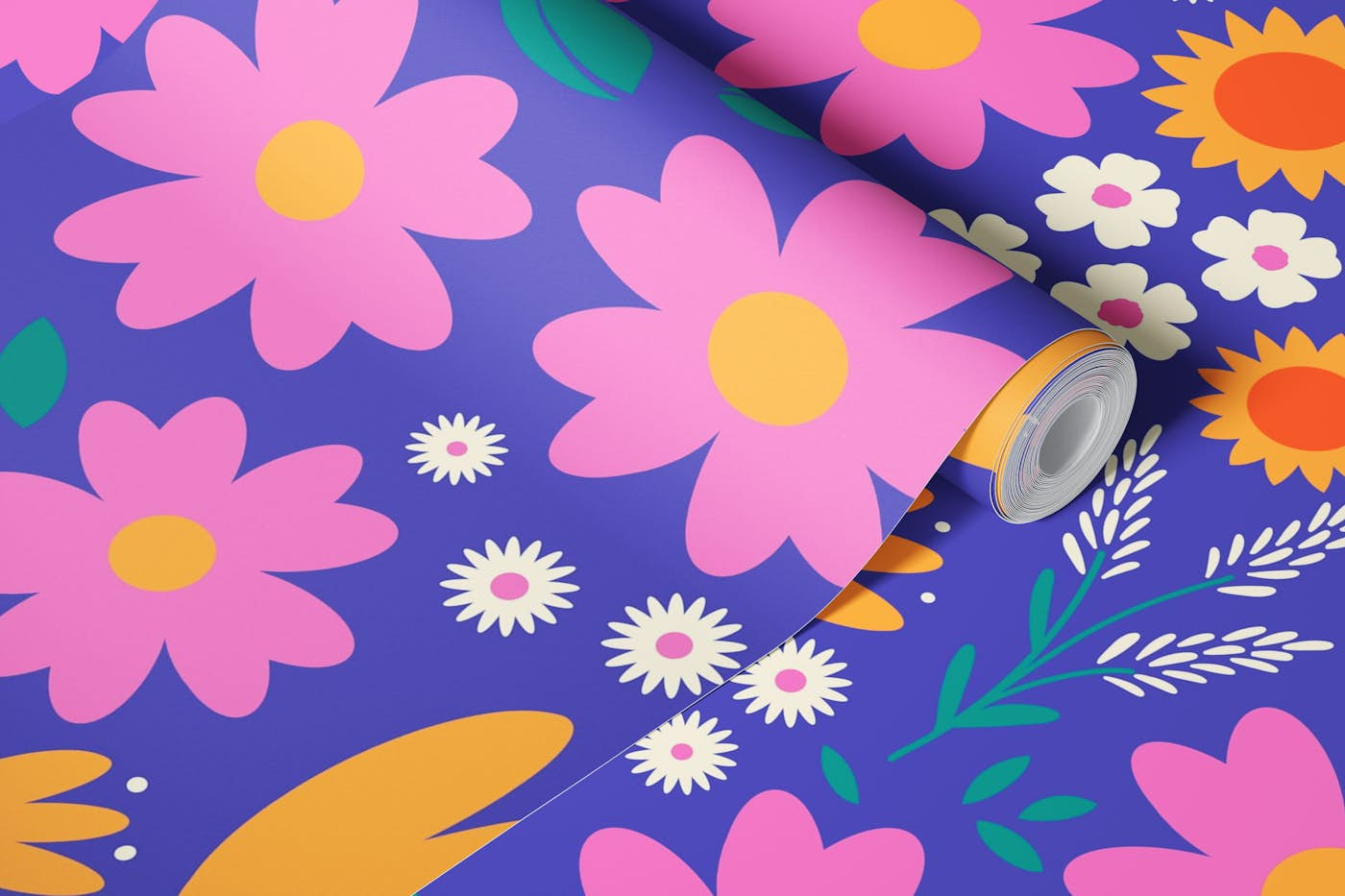 Wildflower Spring Fest Pattern wallpaper roll