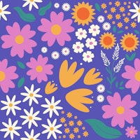 Wildflower Spring Fest Pattern tapet